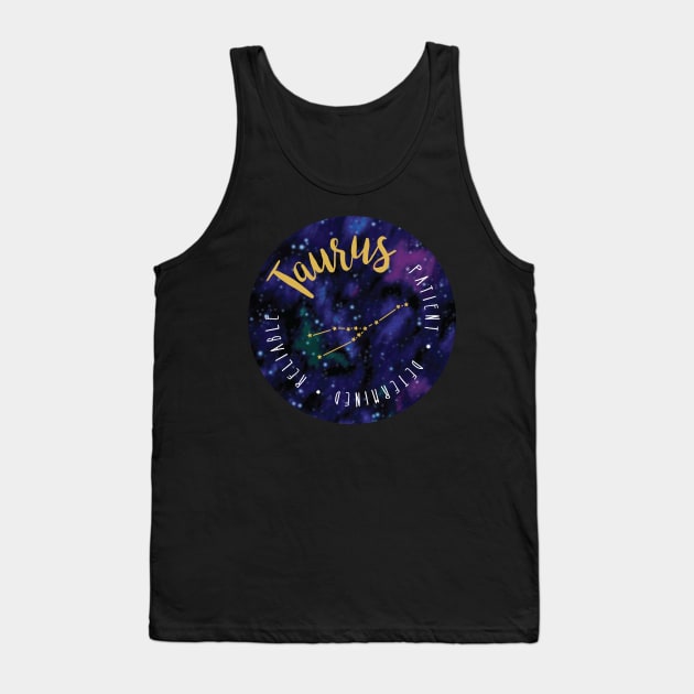 Taurus Zodiac Tank Top by CreativeHermitCo